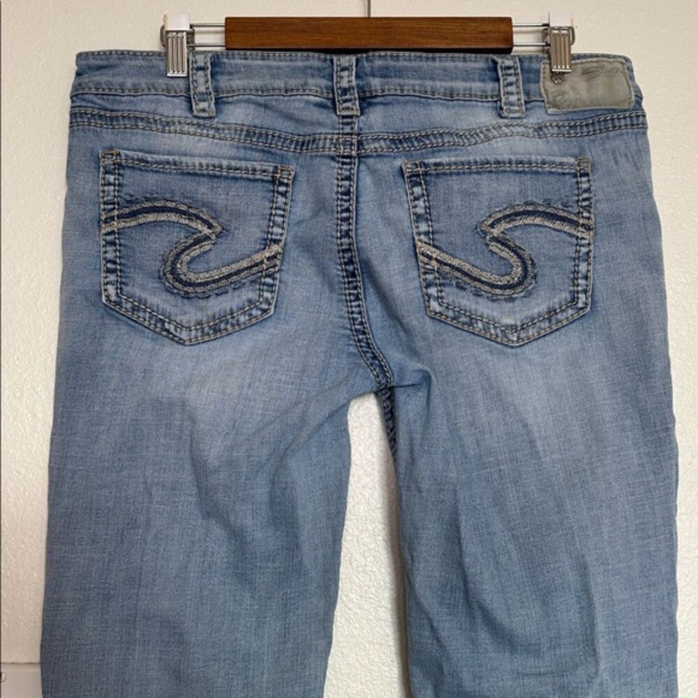 Silver Jeans Super Stretch Aiko Bootcut Low Rise Womens 32/33 Cotton Cowgirl - Picture 4 of 16